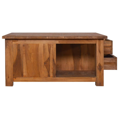 Coffee Table 68x68x33 cm Solid Teak Wood Payday Deals