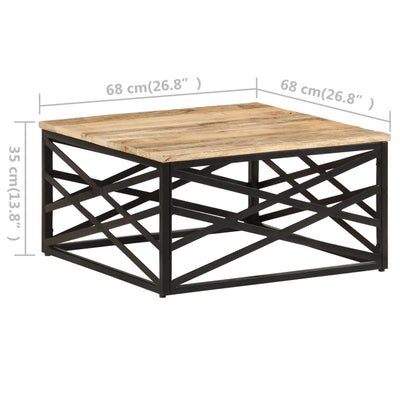 Coffee Table 68x68x35 cm Solid Mango Wood Payday Deals