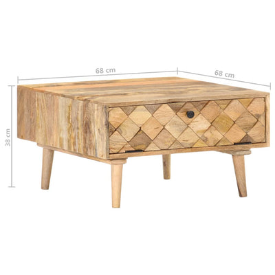 Coffee Table 68x68x38 cm Solid Mango Wood Payday Deals