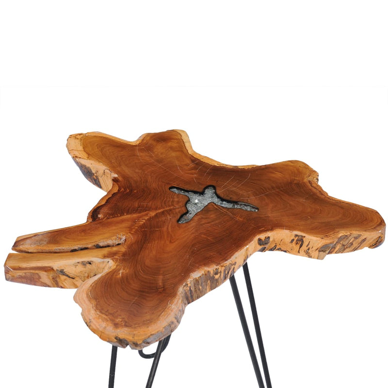 Coffee Table 70x45 cm Solid Teak Wood and Polyresin Payday Deals
