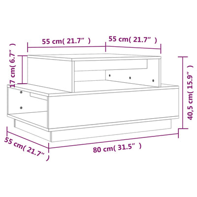 Coffee Table 80x55x40.5 cm Solid Wood Pine Payday Deals