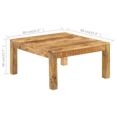 Coffee Table 80x80x40 cm Solid Mango Wood Payday Deals