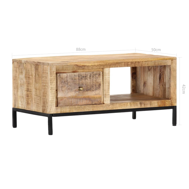 Coffee Table 88x50x42 cm Solid Mango Wood Payday Deals