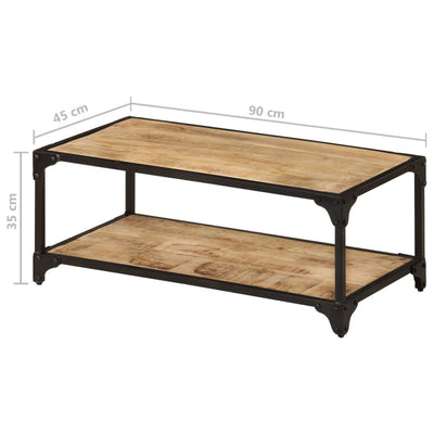 Coffee Table 90x45x35 cm Solid Rough Mango Wood Payday Deals