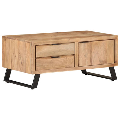 Coffee Table 90x50x40 cm Solid Acacia Wood with Live Edges Payday Deals