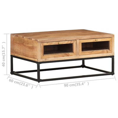 Coffee Table 90x60x40 cm Solid Acacia Wood Payday Deals