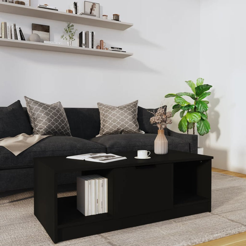 Coffee Table Black 102x50x36 cm Engineered Wood Payday Deals