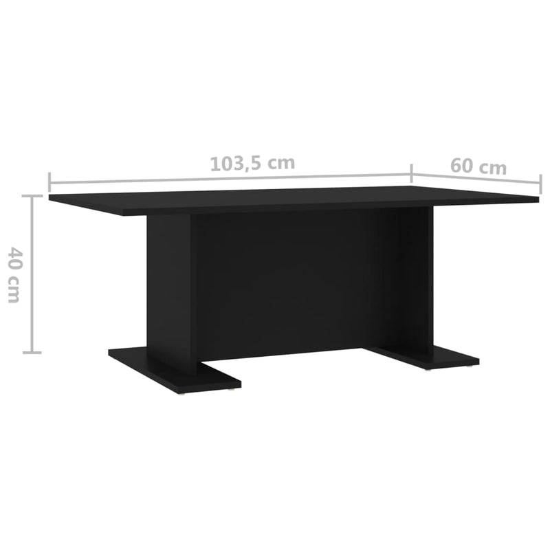 Coffee Table Black 103.5x60x40 cm Chipboard Payday Deals