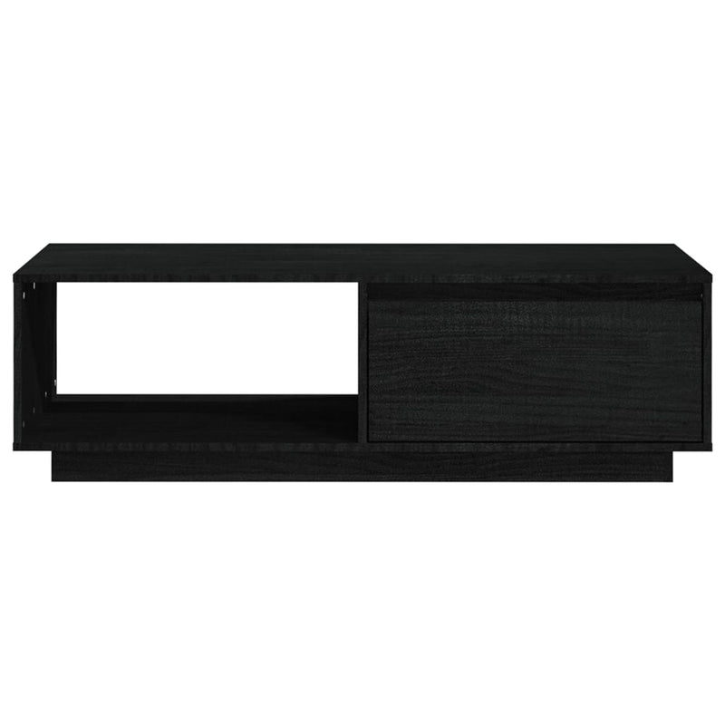 Coffee Table Black 110x50x33.5 cm Solid Pinewood Payday Deals