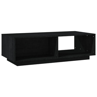 Coffee Table Black 110x50x33.5 cm Solid Pinewood Payday Deals