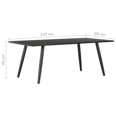 Coffee Table Black 120x60x46 cm Payday Deals