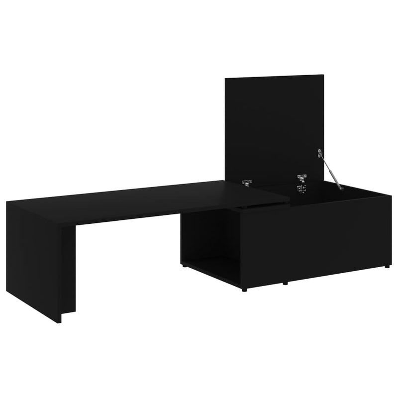 Coffee Table Black 150x50x35 cm Engineered Wood Payday Deals