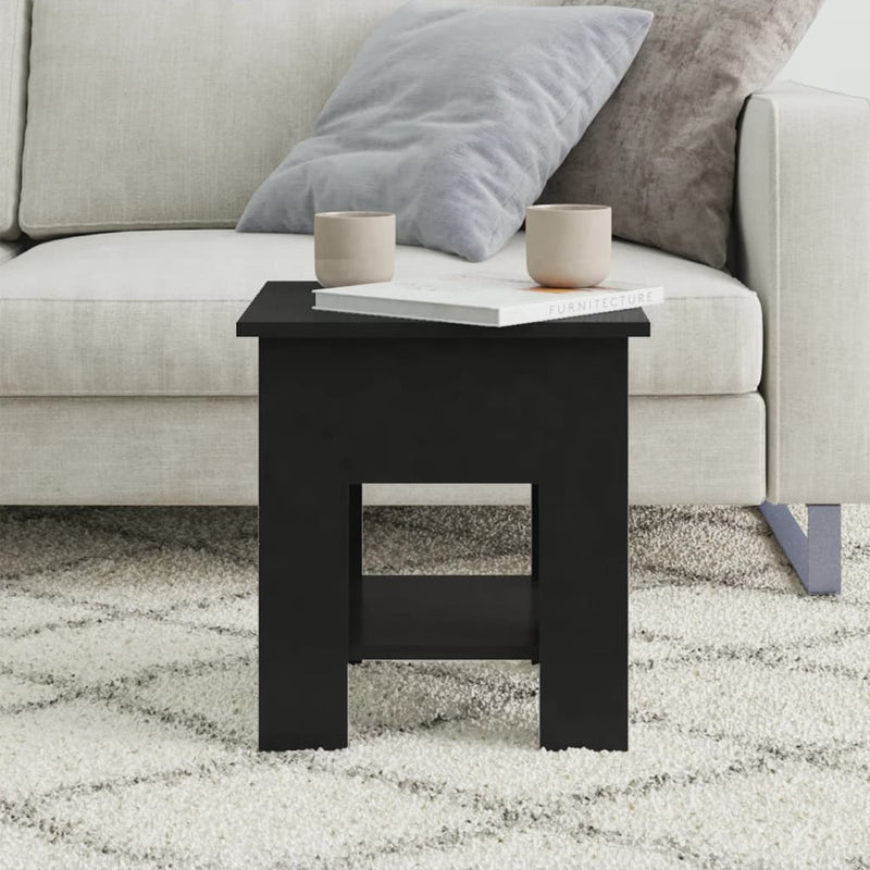 Coffee Table Black 40x40x42 cm Engineered Wood Payday Deals
