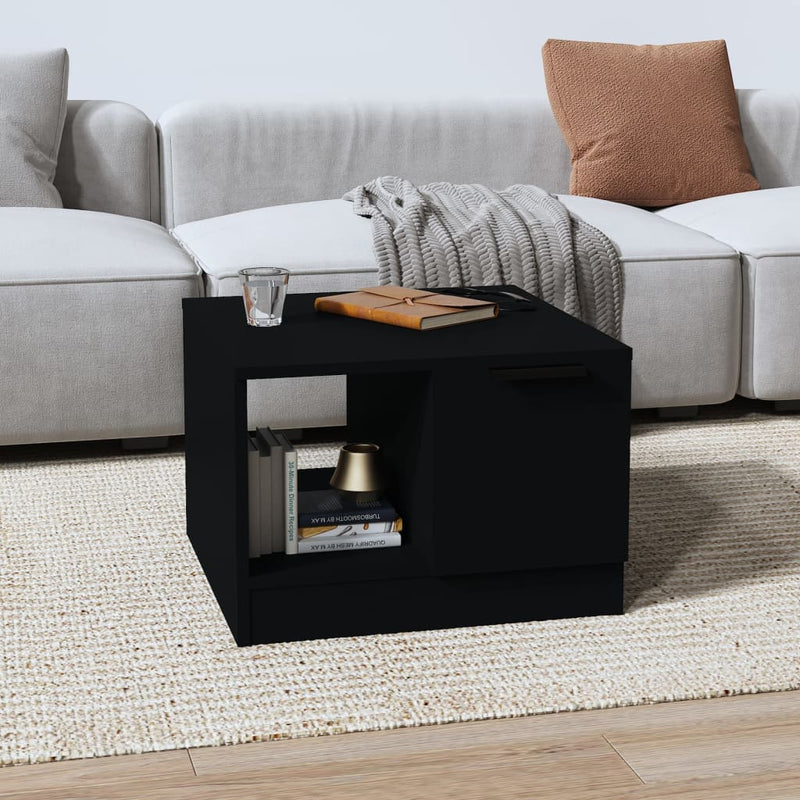 Coffee Table Black 50x50x36 cm Engineered Wood Payday Deals