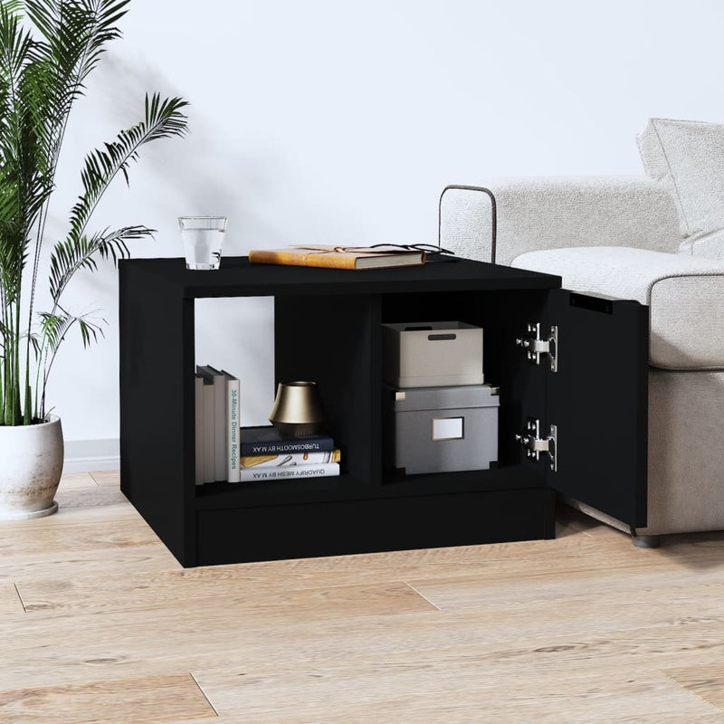 Coffee Table Black 50x50x36 cm Engineered Wood Payday Deals