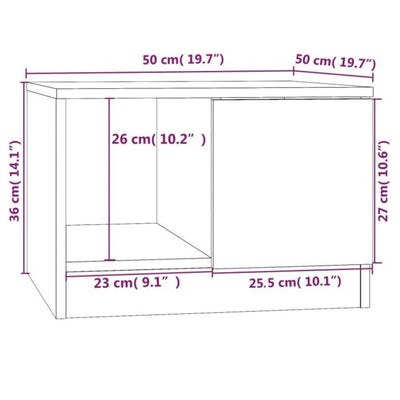 Coffee Table Black 50x50x36 cm Engineered Wood Payday Deals