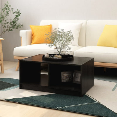 Coffee Table Black 75x50x33.5 cm Solid Pinewood Payday Deals