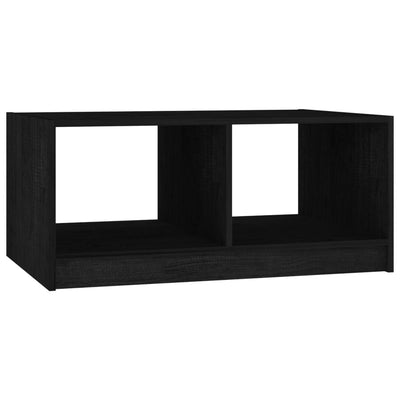 Coffee Table Black 75x50x33.5 cm Solid Pinewood Payday Deals