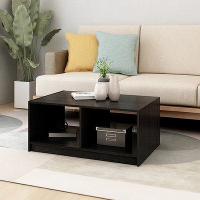 Coffee Table Black 75x50x33.5 cm Solid Pinewood Payday Deals