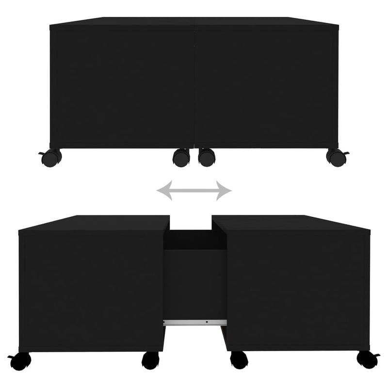 Coffee Table Black 75x75x38 cm Chipboard Payday Deals