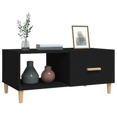 Coffee Table Black 89.5x50x40 cm Engineered Wood Payday Deals