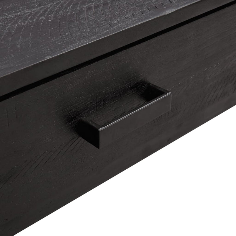 Coffee Table Black 90x50x35 cm Solid Pinewood Payday Deals