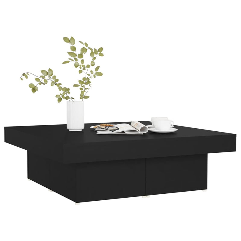Coffee Table Black 90x90x28 cm Chipboard Payday Deals