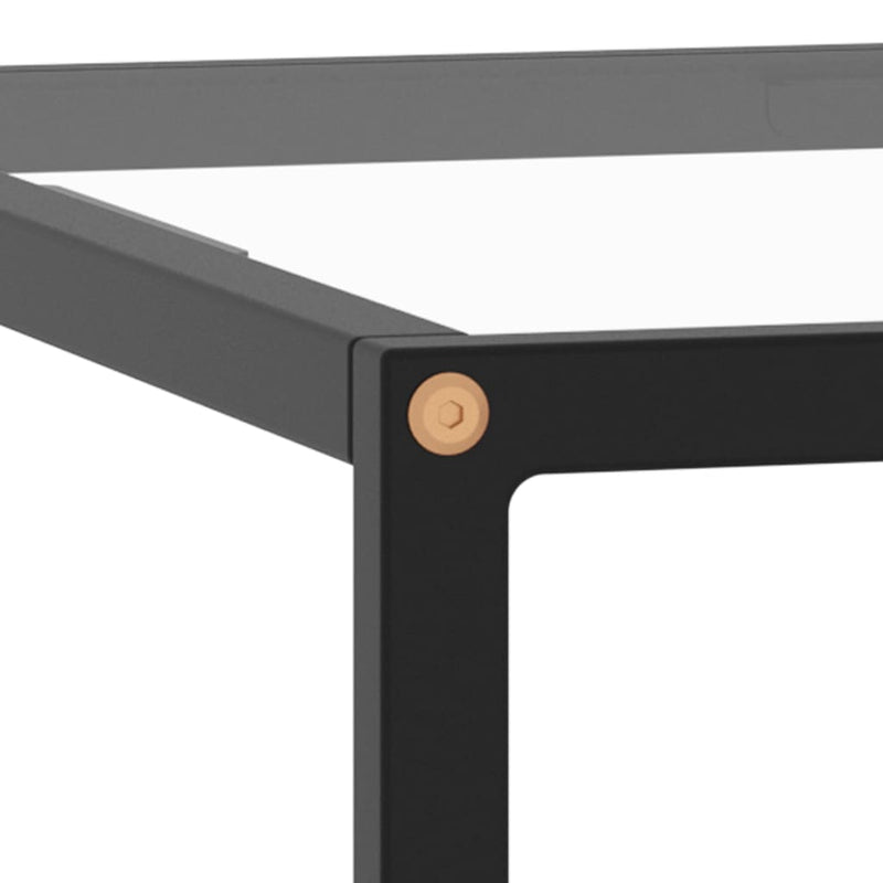 Coffee Table Black with Tempered Glass 80x80x35 cm Payday Deals