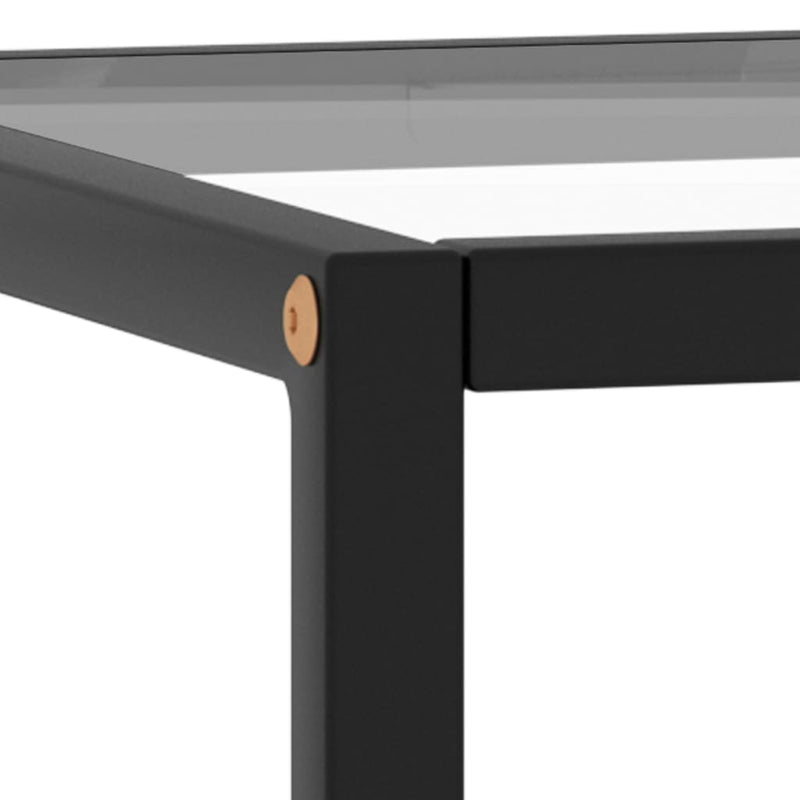 Coffee Table Black with Tempered Glass 90x90x50 cm Payday Deals