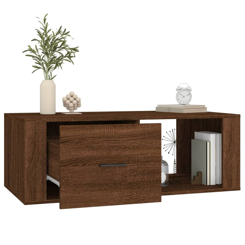 Coffee Table Brown Oak 100x50.5x35 cm Engineered Wood Payday Deals