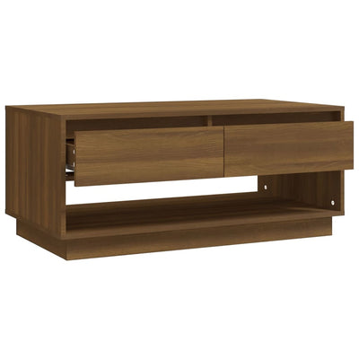 Coffee Table Brown Oak 102.5x55x44 cm Engineered Wood Payday Deals