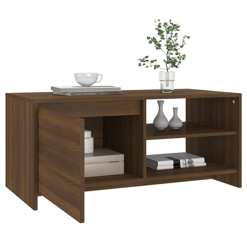 Coffee Table Brown Oak 102x50x45 cm Engineered Wood Payday Deals