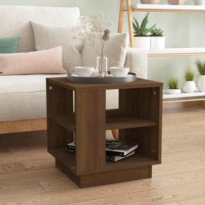 Coffee Table Brown Oak 40x40x43 cm Engineered Wood Payday Deals