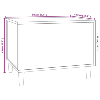 Coffee Table Brown Oak 60x44.5x45 cm Engineered Wood Payday Deals