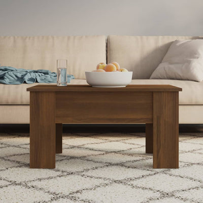 Coffee Table Brown Oak 79x49x41 cm Engineered Wood