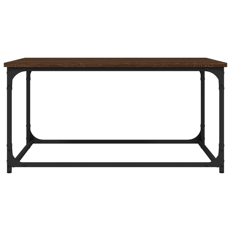 Coffee Table Brown Oak 80x50x40 cm Engineered Wood and Iron Payday Deals