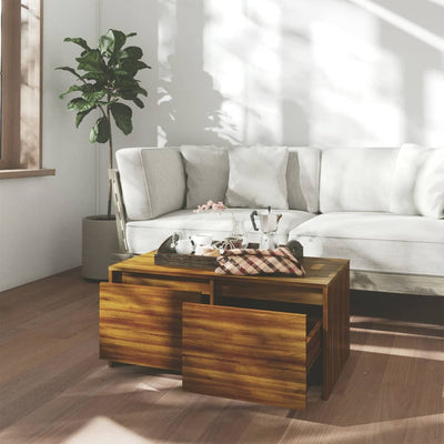 Coffee Table Brown Oak 90x50x41.5 cm Engineered Wood Payday Deals