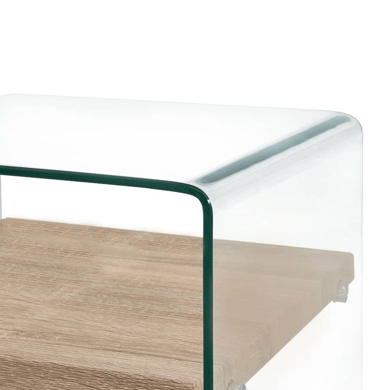 Coffee Table Clear 50x50x45 cm Tempered Glass Payday Deals