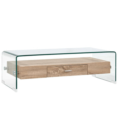 Coffee Table Clear 98x45x31 cm Tempered Glass Payday Deals