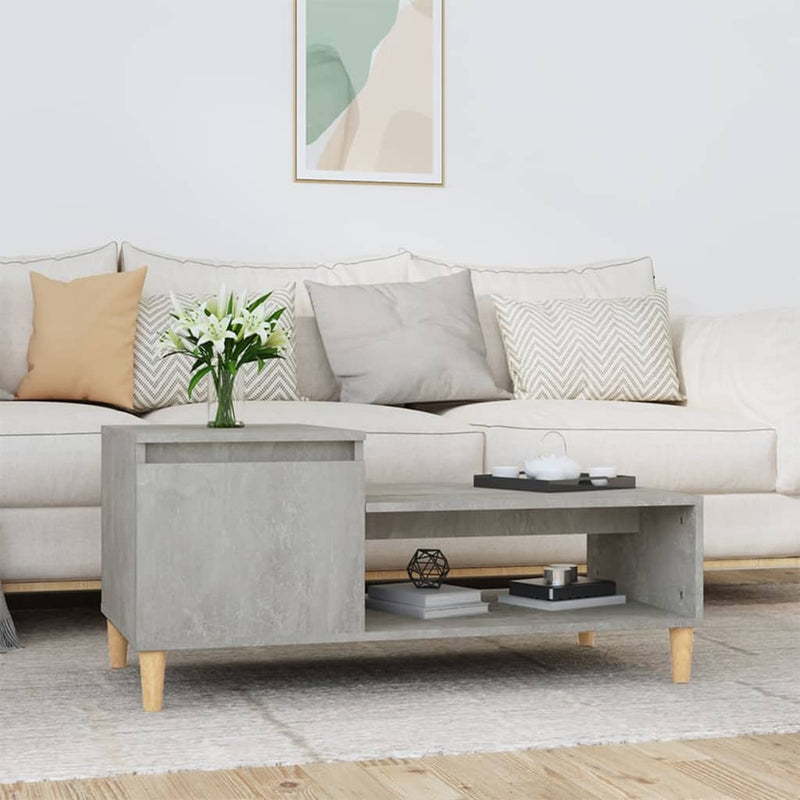 Coffee Table Concrete Grey 100x50x45 cm Engineered Wood Payday Deals