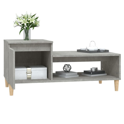 Coffee Table Concrete Grey 100x50x45 cm Engineered Wood Payday Deals