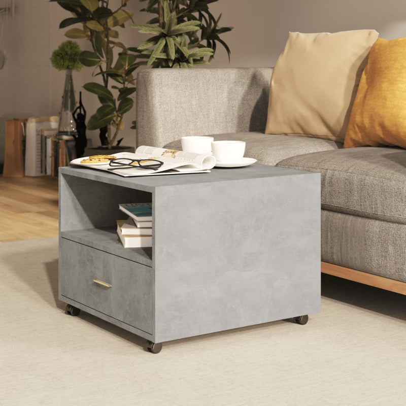 Coffee Table Concrete Grey 55x55x40 cm Engineered Wood Payday Deals