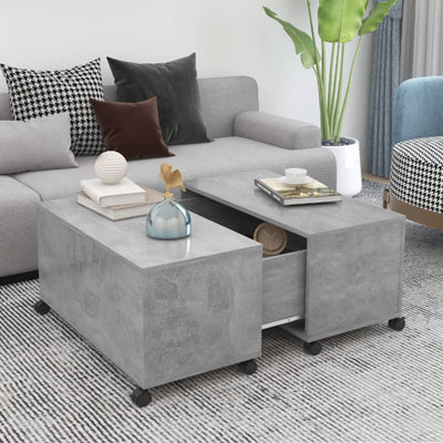 Coffee Table Concrete Grey 75x75x38 cm Chipboard Payday Deals