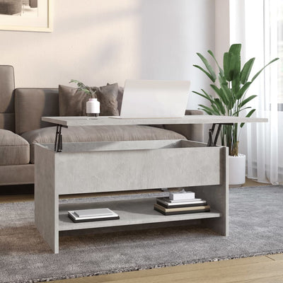 Coffee Table Concrete Grey 80x50x40 cm Engineered Wood