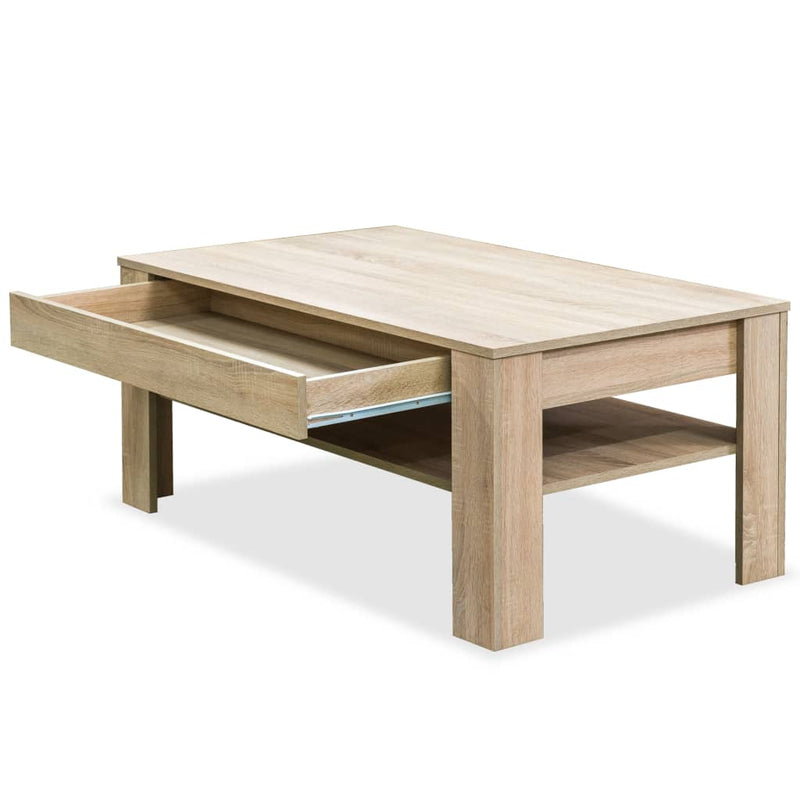 Coffee Table Engineered Wood 110x65x48 cm Oak Payday Deals