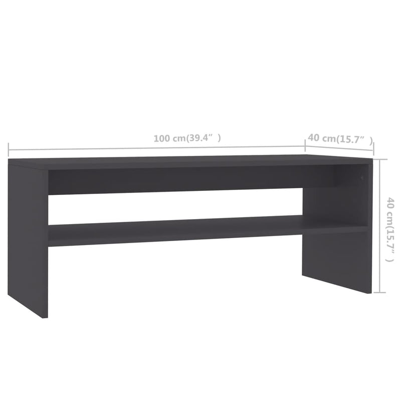 Coffee Table Grey 100x40x40 cm Engineered Wood Payday Deals