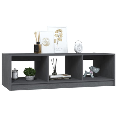 Coffee Table Grey 110x50x34 cm Solid Pinewood Payday Deals