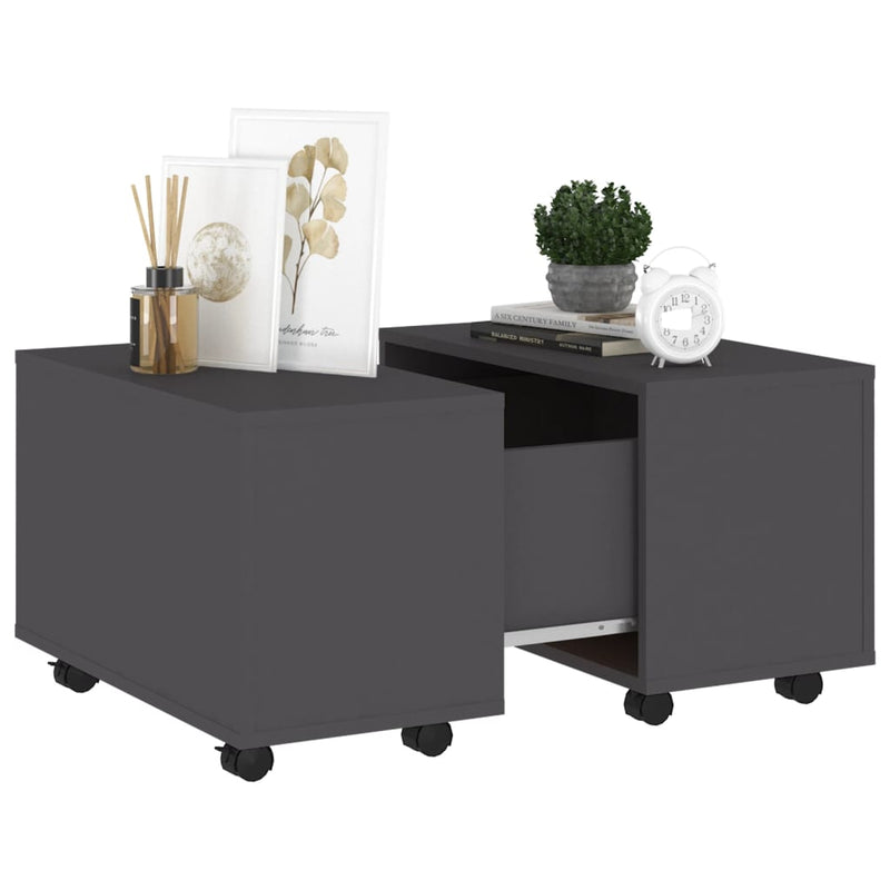 Coffee Table Grey 60x60x38 cm Chipboard Payday Deals