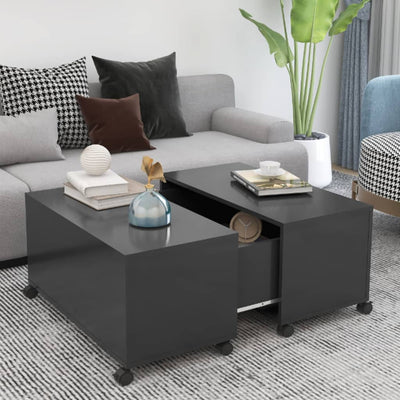 Coffee Table Grey 75x75x38 cm Chipboard Payday Deals