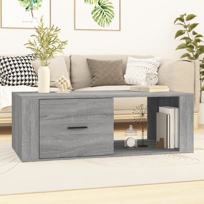 Coffee Table Grey Sonoma 100x50.5x35 cm Engineered Wood